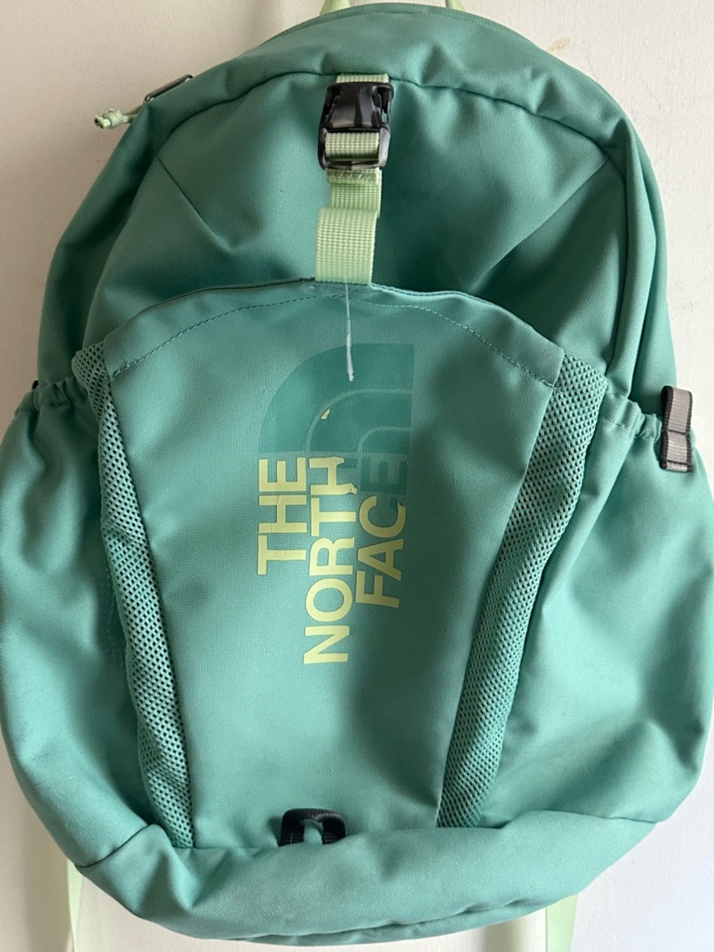 The North Face Backpack Green Youth Daypack Bookbag School Travel Lightweight - Picture 2 of 6
